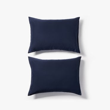 JAJU (침구)피치스킨 양면 베개커버_70x50cm_2개_네이비 / J60N9041353