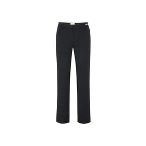 PADDED SLIM SEMI BOOTCUT PANTS_Black