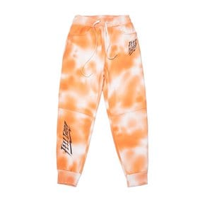 DOT TIE DYE HEAVY SWEAT JOGGER PANTS ORANGE