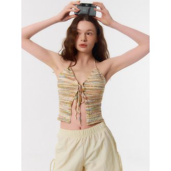 꾸아페 STRIPE BIKINI TOP_retro palette