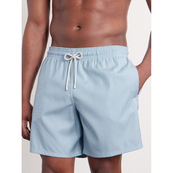 빌보콰 무피아 스트레이트 레그 미드 렝스 스트라이프 울 블렌드 스윔 쇼츠 46376663163072982