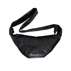 여성 르메르 스몰 크루아상 백 코티드 코튼 블랙 BG0003-LF1073-999