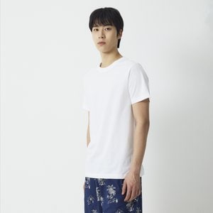 JAJU 남녀공용 코튼 라운드넥 티셔츠 3매(WHITE / MELLANGE GREY)