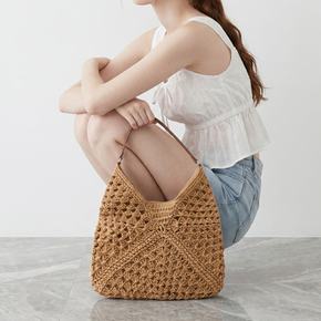 klache / 클라셰 패턴라탄디테일숄더백_B6M0544