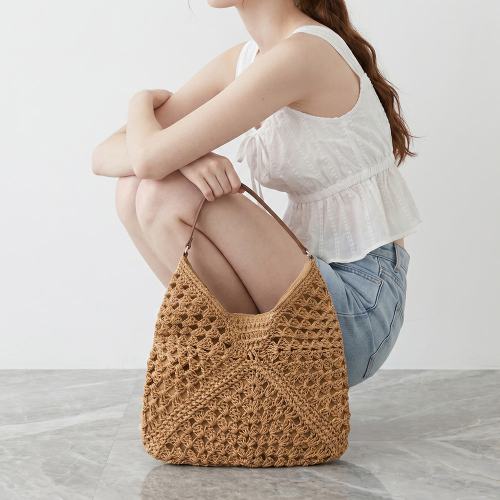klache / 클라셰 패턴라탄디테일숄더백_B6M0544