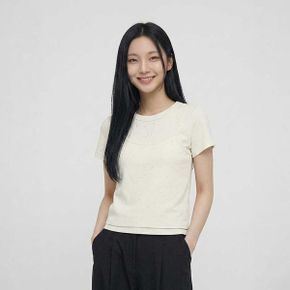 여성 플라워 닷 레이어드 반팔 티셔츠 022 10580 131 618 69 _P431696307