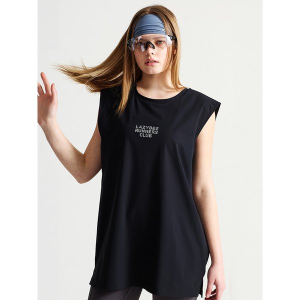 쿨링브리즈 여성 남자 러닝 나시 오버핏 슬리브리스 블랙2