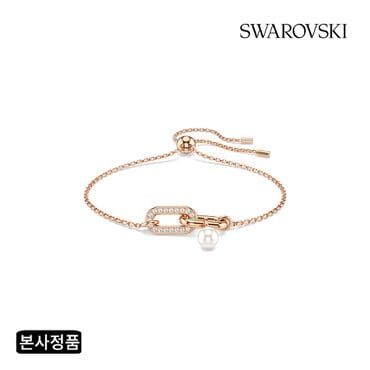 스와로브스키 [본사정품/쇼핑백증정] Constella 로즈골드 크리스털 펄 팔찌M 5728588