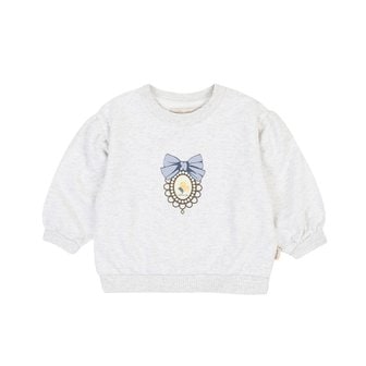 아베끄뚜아 [NEW][엘라루이스] 엘라 퍼프 스웻 셔츠(멜란지 화이트)