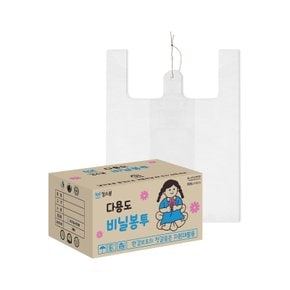 킹스봉 두꺼운 손잡이 마트 봉투 도시락 비닐 봉지 - 특대 box (1000매)