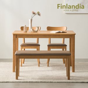 핀란디아 콜린 4인식탁세트(의자2벤치1)