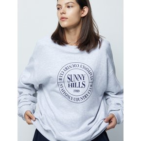 SUNNY HILLS LOGO SWEATSHIRTS (MELANGE WHITE)