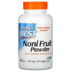 [해외직구] 닥터스베스트 노니 프룻 파우더 650mg 120베지캡슐 2팩 Doctor`s Best Noni Fruit Powder 650mg