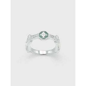 Cross angle flower miss ring