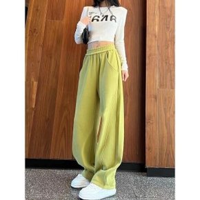 여성 긴바지/레드팬츠 핀턱 와이드팬츠