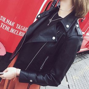 여자 레더 바이크 다크 데일리 에코 자켓