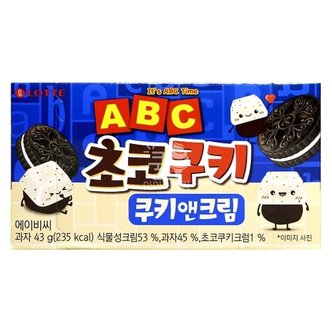  ABC 초코쿠키 쿠키앤크림 43g 1개