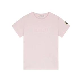 몽클레어 L19518C0001089AUM 503 LIGHT PINK SHORT SLEEVE T SHIRT WITH EMBROIDERED LOGO A