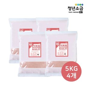 히말라야 핑크솔트 20kg 식용 소금 가는입자 5kg x 4팩