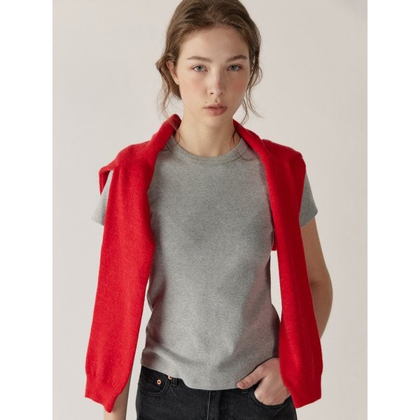 cotton ribbed basic t-shirt (3colors)