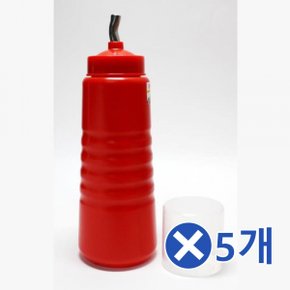 초장병 양념용기 케찹병 주방용품 양념통 뚜껑 케찹용기 500ml-중x5개