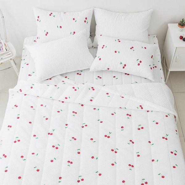 더블리 샤인체리 시어서커 간절기 여름이불 Q 풀세트