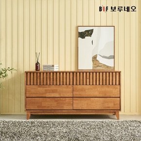 보루네오앳홈 비엔나 러버우드 원목 3단 1500 와이드 서랍장_착불배송