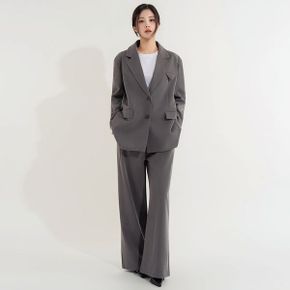 모던 루즈핏 그레이 셋업 수트_P439043819