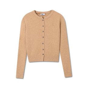 BASIC WOOL KNIT CARDIGAN WARM BEIGE