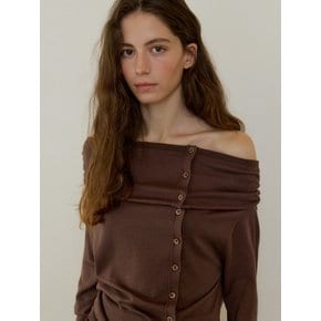 [3color] lady off shoulder knit 245