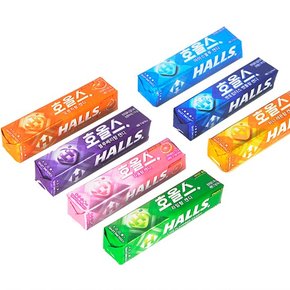 HALLS 호올스 스틱 멘톨 사탕 졸음방지 캔디 7종 택1