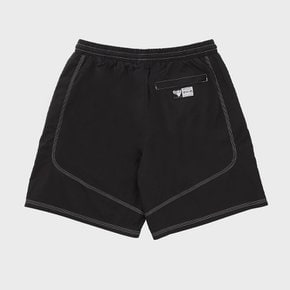 LINE STITCH POINT HALF PANTS [BLACK]