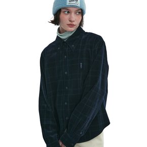 Corduroy Check Shirt - Peacock