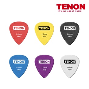 TENON 카본 통기타 일렉기타 우쿨렐레 기타 피크 1.0mm 스탠다드 물방울