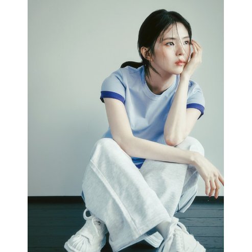지오다노 NEW [한소희] 여자 기본 라운드넥 반팔 티셔츠 325518