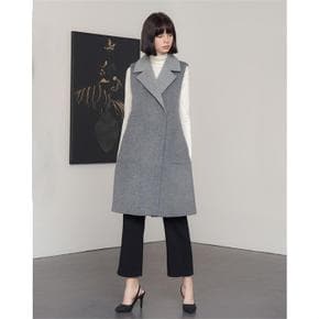 HIDDEN BUTTON SLEEVELESS WOOLEN VEST (S1984710)