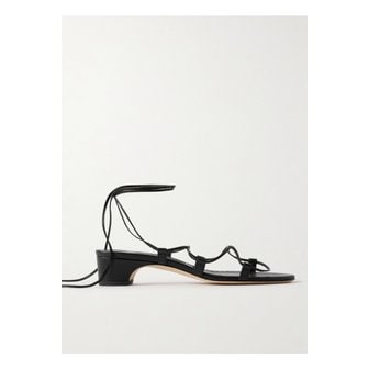 마놀로블라닉 델라산 가죽 샌들 30mm 블랙 1647597360418409