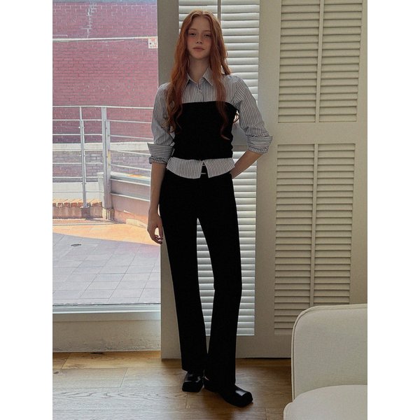 엘른 베이직 부츠컷 롱 팬츠