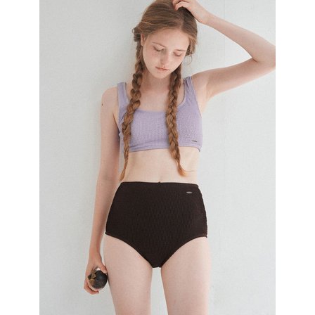 얀13 SEERSUCKER SWIM TOP_PURPLE