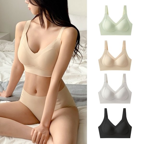 [더리시드]매직핏 패드일체형 노와이어 브라 M-5XL