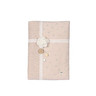 nff Blomming notebook pouch_peach beige