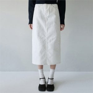 얀13 [얀써틴] H-LINE DENIM SKIRT_WHITE (9849866)