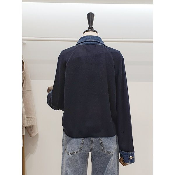 [파주점] 쥬크 주크 데님배색 울혼방 니트 가디건 V261KSL901