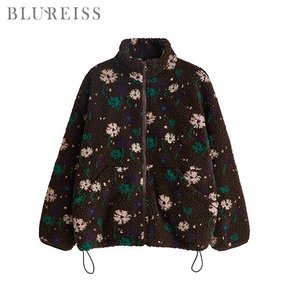 [블루레이스] 플라워 뽀글이 하이넥 점퍼_B5W1JP4191