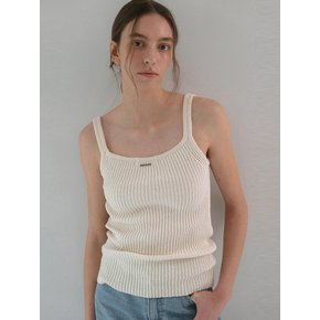 Basic Cotton Bookle Sleeveless - Cream