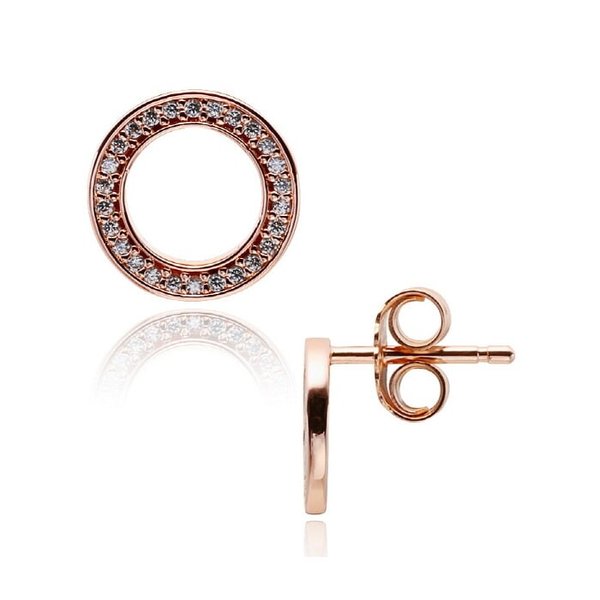 판도라 280585CZ 로즈 포에버 스터드 귀걸이
