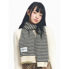 CLASSIC KNIT STRIPE MUFFLER CREAM