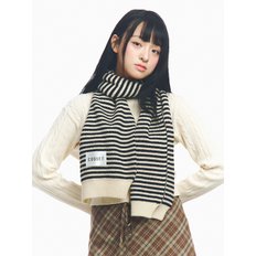 CLASSIC KNIT STRIPE MUFFLER CREAM