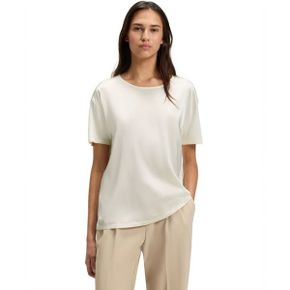 우먼 BOSS by Stretch-Silk Regular-Fit 티셔츠 - 오픈 화이트 22091885 1392664