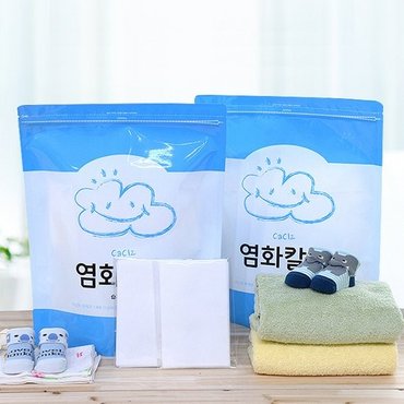 소다스쿨 제습제 리필용 구슬타입 염화칼슘 대용량 3kg 2개+부직포8장